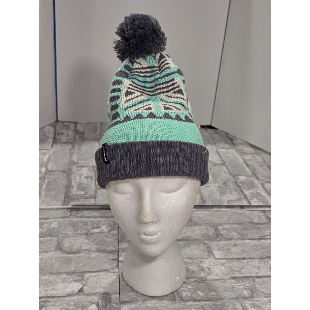 Patagonia Kids Powder Town Beanie Snow Beam Nouveau Green One Size